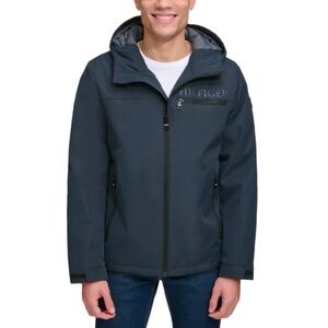 NEW Tommy Hilfiger Men’s Performance Wind & Water Resistant Navy Zip Jacket